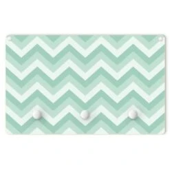 Bilderwelten Kindergarderobe Holz ZickZack Muster Grün