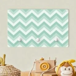 Bilderwelten Kindergarderobe Holz ZickZack Muster Grün -Mytoys Home Store 25418536 03