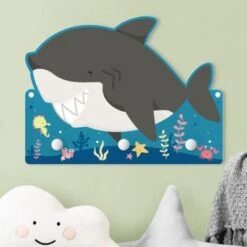 Bilderwelten Kindergarderobe Holz Grinsender Hai Im Meer -Mytoys Home Store 25418540 03