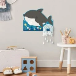 Bilderwelten Kindergarderobe Holz Grinsender Hai Im Meer -Mytoys Home Store 25418540 04