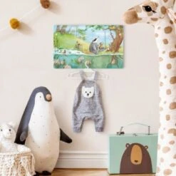 Bilderwelten Kindergarderobe Holz Wassili Waschbär - Ein Fahrstuhl Für Elsa -Mytoys Home Store 25418546 04