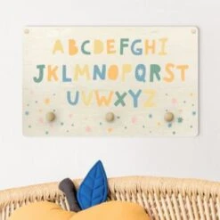 Bilderwelten Kindergarderobe Holz Großes Alphabet Mit Sternen Bunt -Mytoys Home Store 25418563 02