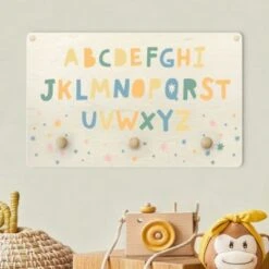 Bilderwelten Kindergarderobe Holz Großes Alphabet Mit Sternen Bunt -Mytoys Home Store 25418563 03