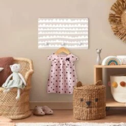 Bilderwelten Kindergarderobe Holz Gezeichnete Weiße Wolkenbänder Auf Creme -Mytoys Home Store 25418625 05
