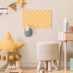 Bilderwelten Kindergarderobe Holz Weiße Herzen Auf Orange -Mytoys Home Store 25418767 05