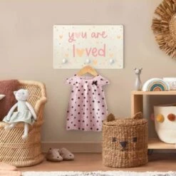 Bilderwelten Kindergarderobe Holz You Are Loved Herz Rosa -Mytoys Home Store 25418855 05