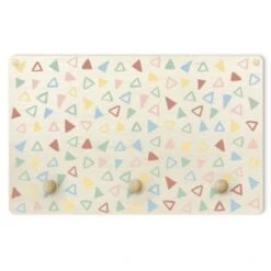 Bilderwelten Kindergarderobe Holz Gezeichnete Pyramiden Bunt