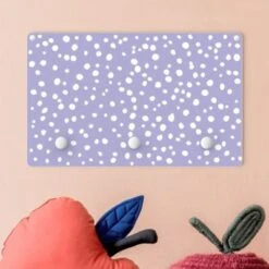 Bilderwelten Kindergarderobe Holz Gezeichnete Kleine Punkte Auf Lila -Mytoys Home Store 25418932 03