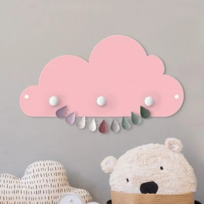 Bilderwelten Kindergarderobe Holz Kleines Rosa Wölkchen 5 Bilderwelten Kindergarderobe Holz Kleines Rosa Wölkchen – Bild 3