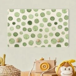 Bilderwelten Kindergarderobe Holz Aquarell Blasen In Grün -Mytoys Home Store 25419001 03