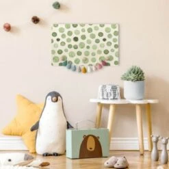 Bilderwelten Kindergarderobe Holz Aquarell Blasen In Grün -Mytoys Home Store 25419001 04