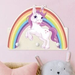 Bilderwelten Kindergarderobe Holz Einhorn Regenbogen -Mytoys Home Store 25419300 03
