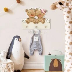 Bilderwelten Kindergarderobe Holz Bären Liebe 12 Bilderwelten Kindergarderobe Holz Bären Liebe -Mytoys Home Store 25420317 05