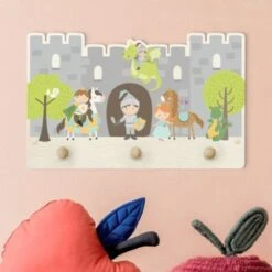 Bilderwelten Kindergarderobe Holz Burg Ritter Drachen Prinzen Und Prinzessin -Mytoys Home Store 25420545 03