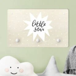 Bilderwelten Kindergarderobe Holz Spruch Little Star Mit Stern Weiß -Mytoys Home Store 25420751 03
