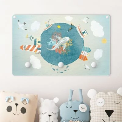 Bilderwelten Kindergarderobe Holz Buntes Treiben Auf Dem Meer 4 Bilderwelten Kindergarderobe Holz Buntes Treiben Auf Dem Meer – Bild 2