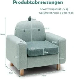 COSTWAY® Kindersessel Panda Dinosaurier Huhn -Mytoys Home Store 25695225 04