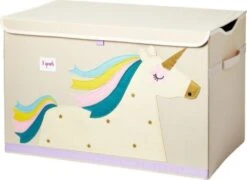 3 Sprouts Aufbewahrungskiste Für Kinderzimmer Einhorn Faltbar