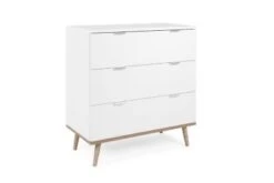 Finori Kommode "Bjarne", Weiß / Sonoma -Eiche, 3 X Schubkästen -Mytoys Home Store 25871838 03