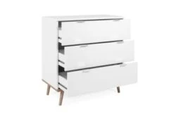 Finori Kommode "Bjarne", Weiß / Sonoma -Eiche, 3 X Schubkästen -Mytoys Home Store 25871838 04