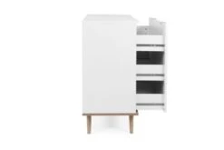 Finori Kommode "Bjarne", Weiß / Sonoma -Eiche, 3 X Schubkästen -Mytoys Home Store 25871838 06