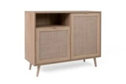 Finori Kommode "Mila", Sonoma-Eiche / Rafia-Geflecht, 2 X Türen -Mytoys Home Store 25871874 04
