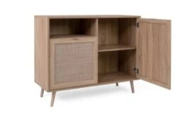 Finori Kommode "Mila", Sonoma-Eiche / Rafia-Geflecht, 2 X Türen -Mytoys Home Store 25871874 05