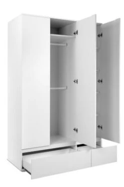 Finori Kleiderschrank "Lia", Weiß, 3 Türen -Mytoys Home Store 25871878 06