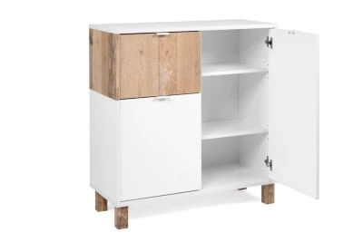 Finori Kommode "Tula" Weiß / Old Style, Hell, 2 Türen 8 Finori Kommode "Tula" Weiß / Old Style, Hell, 2 Türen – Bild 6