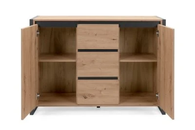 Finori Kommode "Farina", Artisan Oak / Anthrazit, Breit 4 Finori Kommode "Farina", Artisan Oak / Anthrazit, Breit – Bild 2