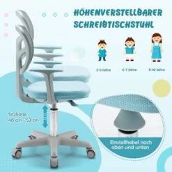COSTWAY® Kinderschreibtischstuhl Drehbar Höhenverstellbar 3-10 Jahre 10 COSTWAY® Kinderschreibtischstuhl Drehbar Höhenverstellbar 3-10 Jahre -Mytoys Home Store 25906435 03
