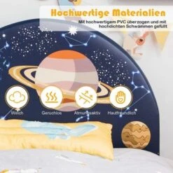 COSTWAY® Kinderbett Mit 6 Beinen 140 X 70cm Planeten-Muster -Mytoys Home Store 25906617 03