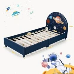 COSTWAY® Kinderbett Mit 6 Beinen 140 X 70cm Planeten-Muster -Mytoys Home Store 25906617 06