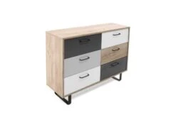 Finori Kommode "Milo", Grey Craft Oak / Farbmix, 6 Schubkästen -Mytoys Home Store 25974229 03