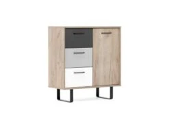 Finori Kommode "Milo", Grey Craft Oak / Farbmix, 3 Schubkästen -Mytoys Home Store 25974233 03