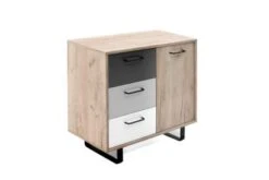 Finori Kommode "Milo", Grey Craft Oak / Farbmix, 3 Schubkästen -Mytoys Home Store 25974233 05