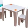 KidKraft Pocket Storage Table & 2 Chair Set - Gray Ash -Mytoys Home Store 26000934 01
