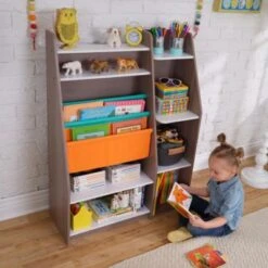 KidKraft Pocket Storage Bookshelf - Gray Ash 12 KidKraft Pocket Storage Bookshelf - Gray Ash -Mytoys Home Store 26000936 05