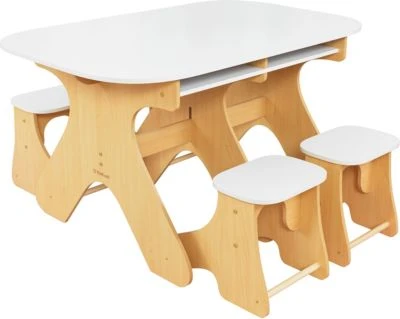 KidKraft Arches Ausziehbare Holztisch- Und Bank-Set 3 KidKraft Arches Ausziehbare Holztisch- Und Bank-Set