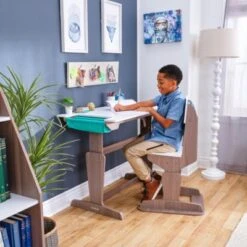 KidKraft Grow Together™ Pocket Adjustable Desk And Chair - Gray Ash -Mytoys Home Store 26000942 04
