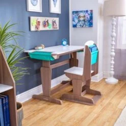 KidKraft Grow Together™ Pocket Adjustable Desk And Chair - Gray Ash -Mytoys Home Store 26000942 05