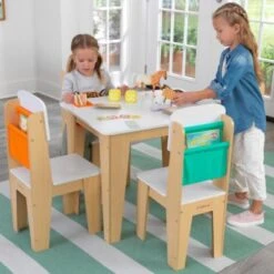 KidKraft Pocket Storage Table And 4 Chair Set - Natural -Mytoys Home Store 26000948 04