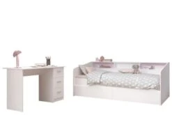 PARISOT Stauraumbett Inkl. Schreibtisch "Sleep", Weiß -Mytoys Home Store 26015833 03