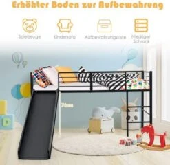 COSTWAY® Kinderbett Mit Rutschbahn Und Leiter -Mytoys Home Store 26038561 03