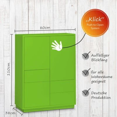 Aileenstore Highboard Eyecatcher Kommode Mit Push-To-Open-System 7 Aileenstore Highboard Eyecatcher Kommode Mit Push-To-Open-System – Bild 5
