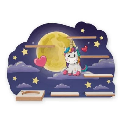 Kreative Feder Wandregal "Magic Unicorn" Passend Für Tonie-Box Und Figuren 3 Kreative Feder Wandregal "Magic Unicorn" Passend Für Tonie-Box Und Figuren
