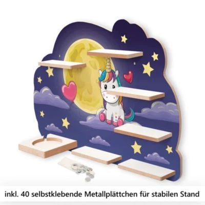 Kreative Feder Wandregal "Magic Unicorn" Passend Für Tonie-Box Und Figuren 4 Kreative Feder Wandregal "Magic Unicorn" Passend Für Tonie-Box Und Figuren – Bild 2