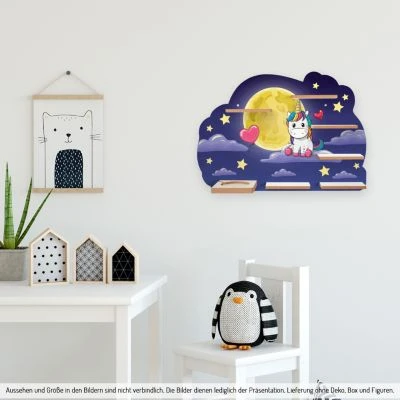 Kreative Feder Wandregal "Magic Unicorn" Passend Für Tonie-Box Und Figuren 5 Kreative Feder Wandregal "Magic Unicorn" Passend Für Tonie-Box Und Figuren – Bild 3