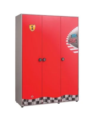 Cilek Pitstop Kleiderschrank 3-türig Mit Aufdruck 3 Cilek Pitstop Kleiderschrank 3-türig Mit Aufdruck