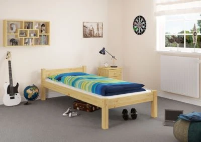 Erst-Holz® Kiefer-Massivholz Bettgestell Schmal 80x200 4 Erst-Holz® Kiefer-Massivholz Bettgestell Schmal 80x200 – Bild 2